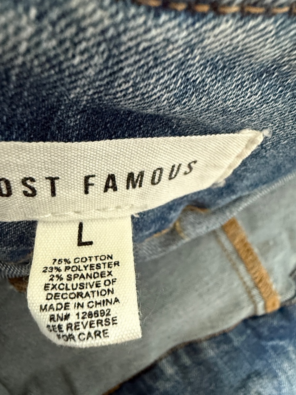 Almost Famous Denim Pleated Belted Skort Light Wash Blue Y2K Micro Mini L - Picture 5 of 5